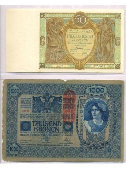Polish and Austrian Bank Notes