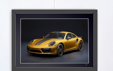 Porsche 911 Turbo Exclusive Series 2017 - Fine Art Photography - Luxury Wooden Framed 70x50 cm - Limited Edition Nr 01 of 30 - Serial AA-8673