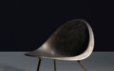 Poul KJAERHOLM 1929 - 1980 Rare chaise dite « Molded Aluminium Chair » – 1953