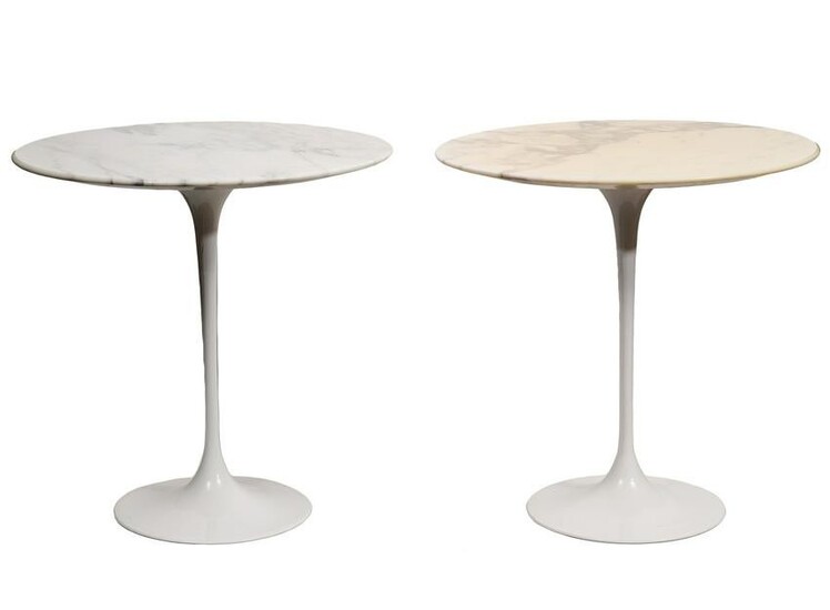 Pr. Eero Saarinen Knoll Marble Side Tables