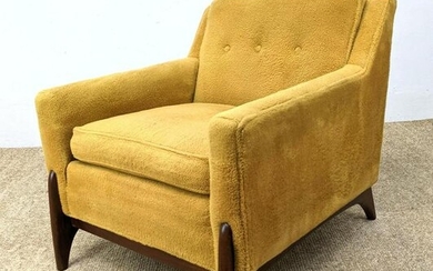 ROWE Modernist Lounge Chair. Plush golden yellow fabric