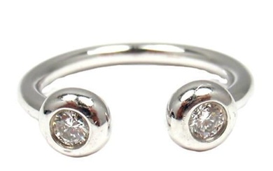 Rare Georg Jensen Aurora 18K White Gold Diamond Ring sz 5.5 51 #3572580