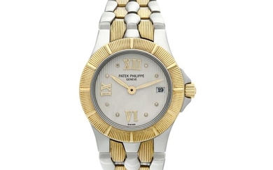 Reference 4880/1 Neptune A stainless steel yellow gold and diamond-set bracelet watch with date, Made in 2000