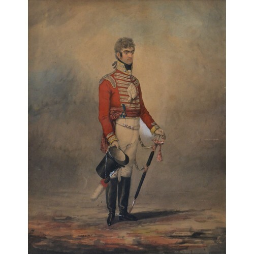Richard Dighton 'Portrait of an Officer' and 'Portrait of a ...