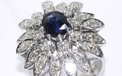 Ring - White gold 1.44ct. Star Diamond - Sapphire