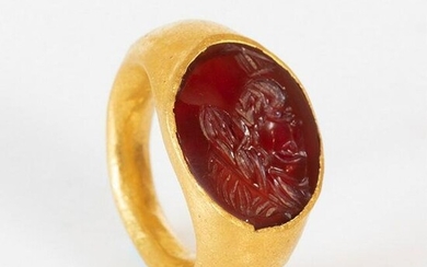 Ring with carving. Roman culture, 1st-2nd century AD.
