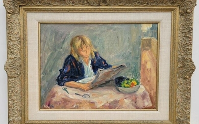 Robert Philipp Artist Wife Terrace Portrait Oil