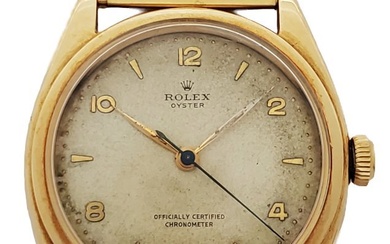 Rolex Oyster 18k Gold 4365 Chronometer Vintage Mens Wrist Watch