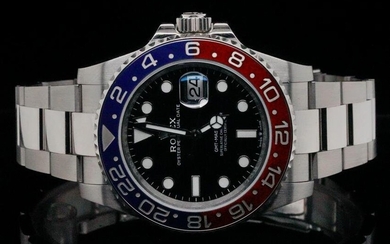Rolex "Pepsi" GMT Master II 40mm Watch W/Box, Papers