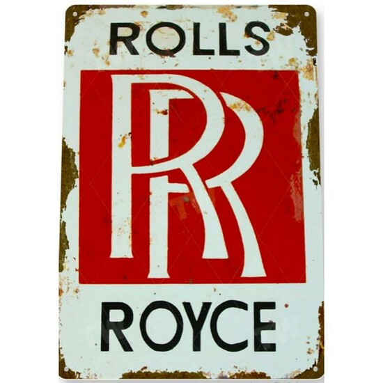 Rolls Royce Motorcar Metal Sign