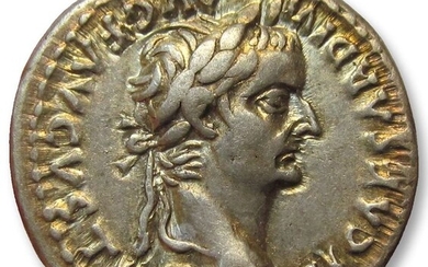 Roman Empire. Tiberius (AD 14-37). AR Denarius,Lugdunum, AD 14-37 - famous tribute penny type in beautiful condition