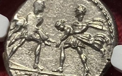 Roman Republic. L. Titurius L.f. Sabinus, 89 BC. AR Denarius