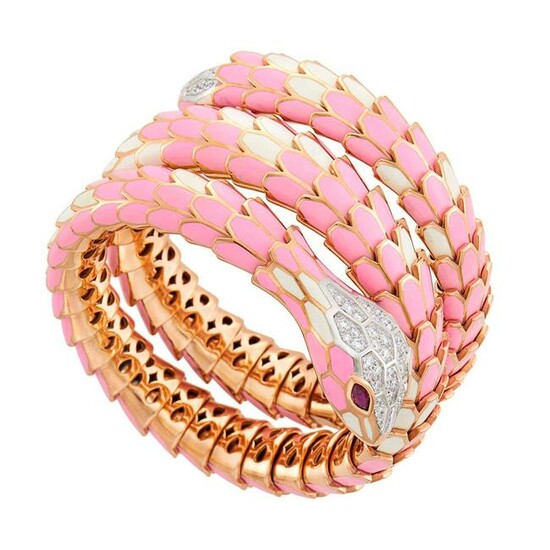Rose Gold-Plated Sterling Silver, White Gold, Pink and