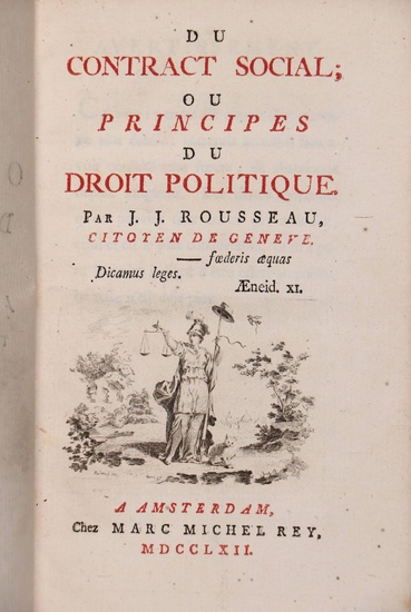 Rousseau, J.J. Du contract social; ou principes du droit politique....