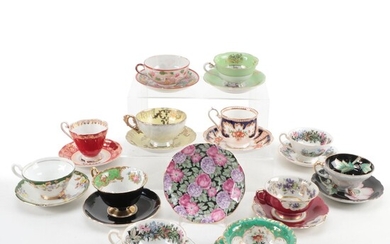 Royal Albert "Royalty" and Other Bone China Teacups, Mid to Late 20th Century