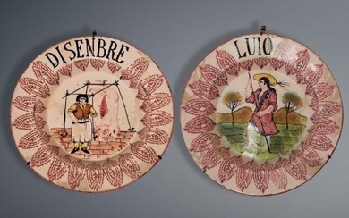 SET OF 12 ANCIENT UMBRIAN PLATES