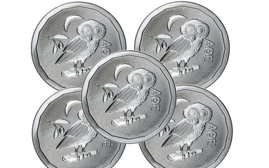 Saint Helena (British Overseas Territory). 1 Pound 2024 Athenean Owl Silver Coin in capsule, 5 x 1 oz