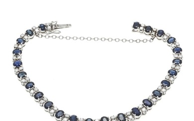 Sapphire and diamond bracelet W