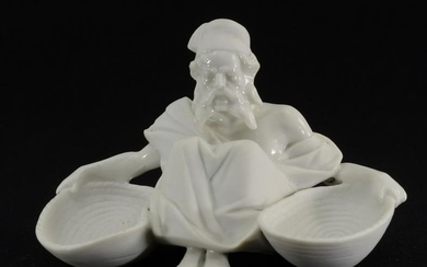 Schafer & Vader Bisque Chinese Figural Open Salt