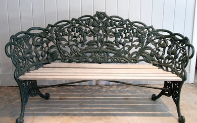 Scottish Cast Iron "Rose and Thistle Bench" By T. Perry and Sons