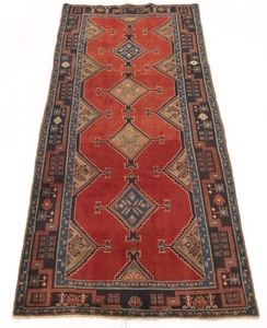 Semi-Antique Hand-Knotted Dated North-Western Persia Runner