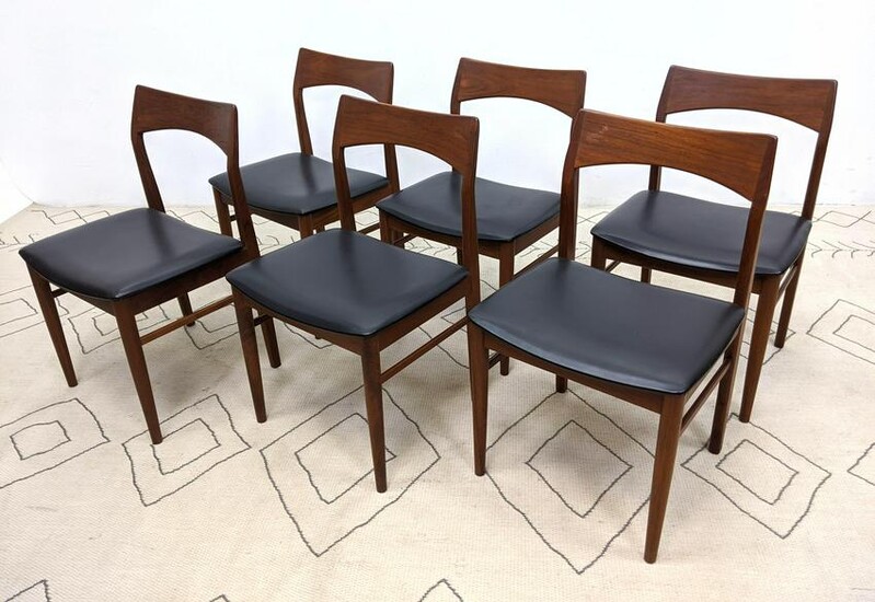Set 6 VEJLE STOLE Danish Modern Dining Chairs. Mobelfa