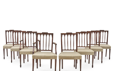 Set of Eight Federal-style Mahogany Dining Chairs, New York, New...