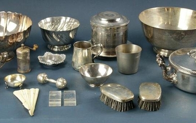 Set of English Silver and Silver Plate