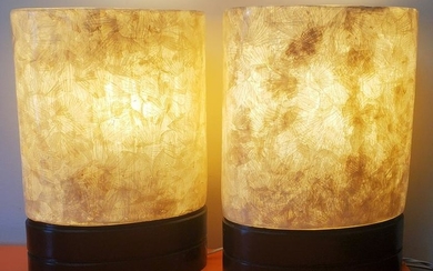 Pair of 80's Fiber Glass Table lamps Small