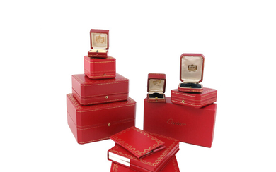 Seven jewellery boxes by Cartier
