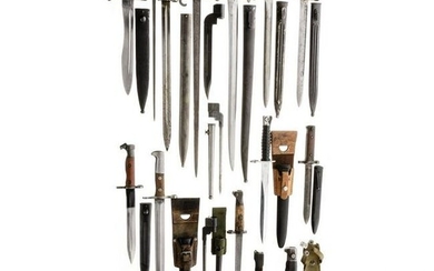 Seventeen international bayonets, 20th century