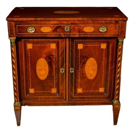 Sideboard, Finely inlaid - Louis XVI Style - Rosewood, Wood - Second half 19th century