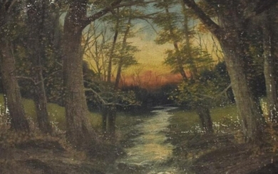 Signed Davis Oil on Canvas Landscape