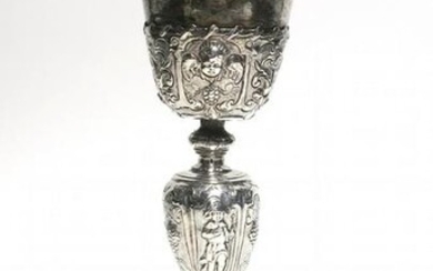 Silver chalice with gilt bowl