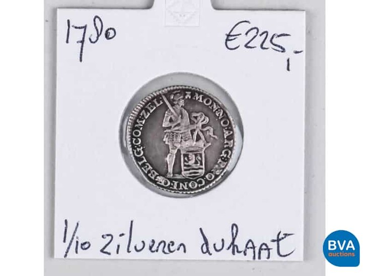 Silver coin the Netherlands 1780.