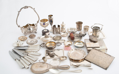 Silver items, gr. 4200 ca. 20th century
