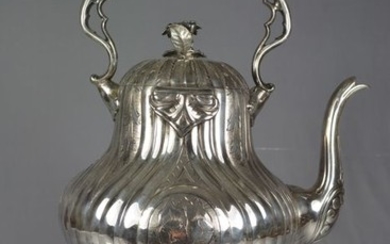 Silver plated metal samovar, United Kingdom, by James Dixon & Sons, 19th century