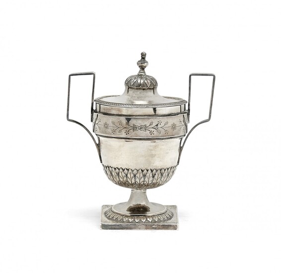 Silver sugar bowl Turin, end of 18th Century