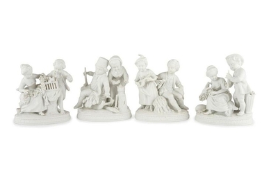 Six Porcelain Figural Groups