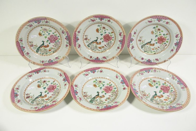 Six plates Family pink (Ø 23cm)