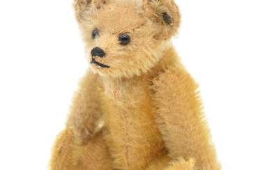Small Steiff teddy bear, c1920, black button eyes, jointed limbs