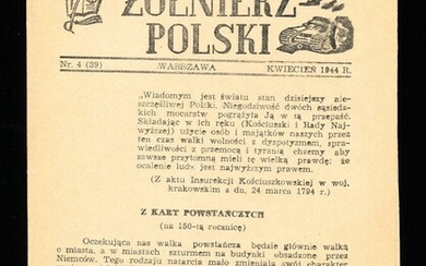 "Soldier of Poland" Underground WWII Newspaper 1944