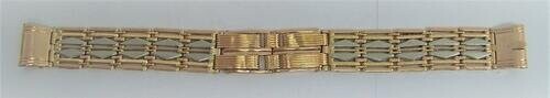 Solid 14k Rose GOLD & Platinum Watch Bracelet 16 mm in