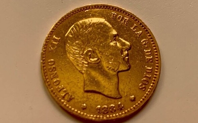 Spain - 25 pesetas Alfonso XII 1884 - Gold