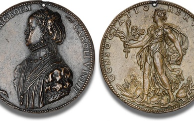 Spain, bronze medal of the Holy Roman Empress Maria of Austria (1528–1603),...