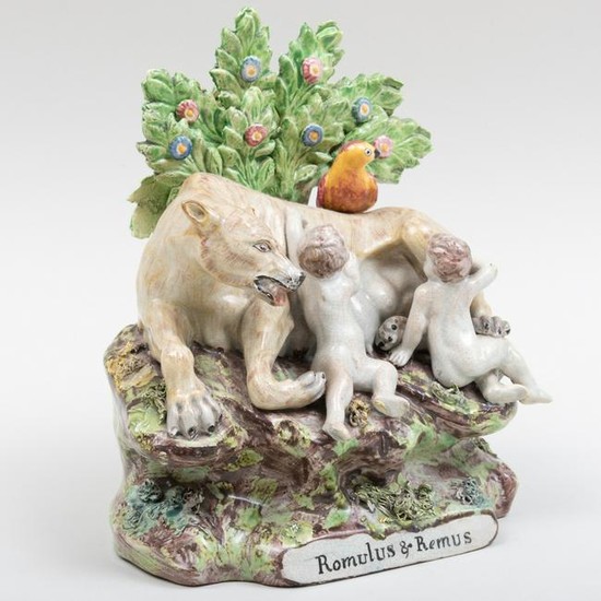 Staffordshire Pearlware Bocage Group of Romulus and