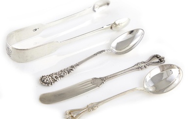 Sterling Silver Spoons, Spreaders, and Tongs (32pcs)