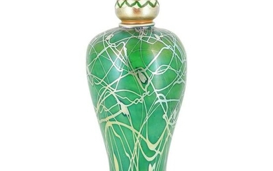 Steuben Green Aurene Vase