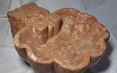 Stoup (1) - Baroque - Red marble from Verona - Late 19th century