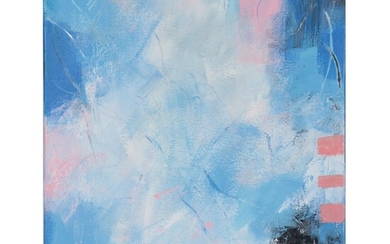 Suzanna “Sanna” Frank Abstract Acrylic Painting "Blueberries and Yogurt," 2021